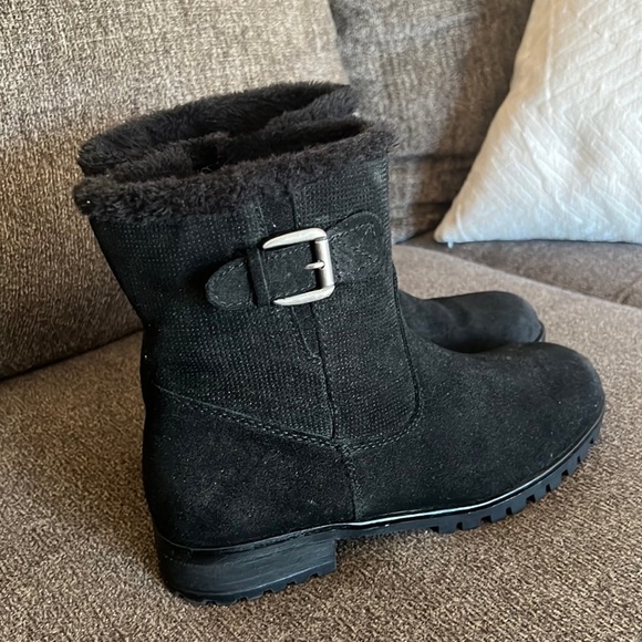 Bare Traps Fairlee Black Ankle Suede Leather Boots Size 8M - Picture 1 of 13